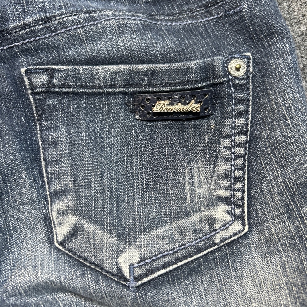 Vintage Y2K Low Rise Rewind Women's Blue Bootcut Jeans Stretch Denim Size 3 - Picture 7 of 11